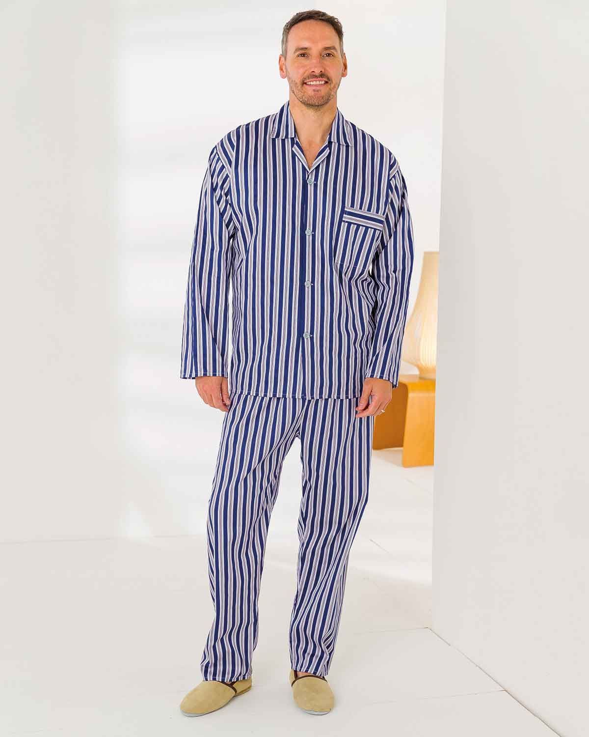 Traditional Mens Pyjamas, Mens Cotton Pyjamas, Cotton Pyjamas Men