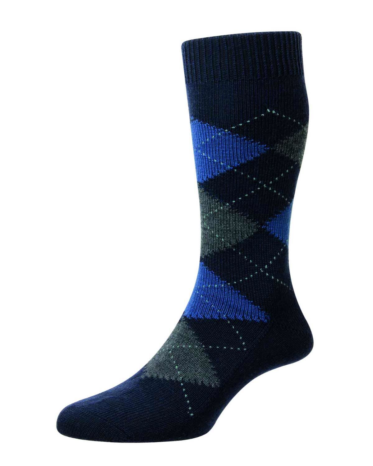 Wool blend Argyll Socks. Made from 70% Merino Wool, 30% Nylon.