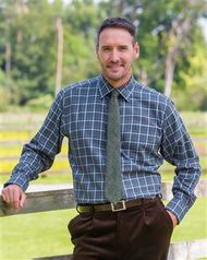 Norfolk Tattersall Check Cotton & Wool Shirt 