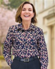 Narissa Patterned Long Sleeve Pure Cotton Blouse