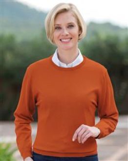 Ladies Merino Wool Crew Neck Jumper Cinnamon 