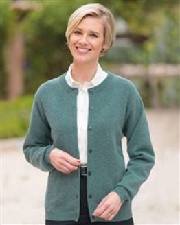 Ladies Lambswool Ocean Cable Cardigan