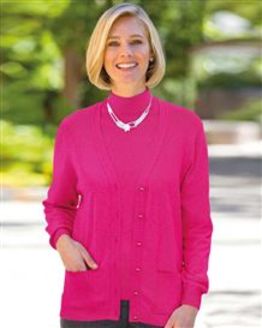 Cotton/Cashmere Cerise Cardigan