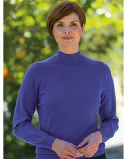 Cotton/Cashmere Violet Turtle Neck