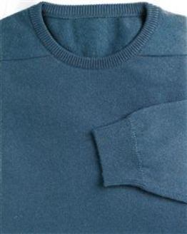 Cashmere Airforce Blue Crew Neck  Mens