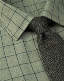 Chester Tattersall Check Cotton & Wool Shirt