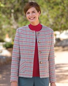 Lisbon Pure Cotton Checked Jacket
