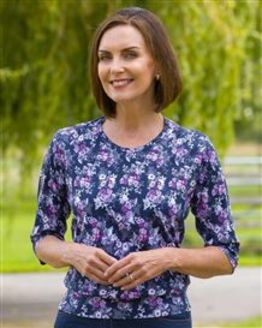 Bethany Floral Pure Cotton Blouson Top