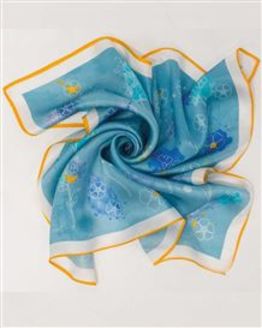 Ladies Forget-me-Not Floral Silk Scarf