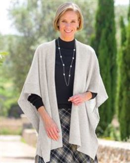 Ladies Pure Lambswool Silver Wrap