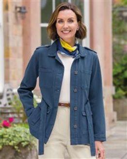 Karen Cotton Twill Button Through Jacket