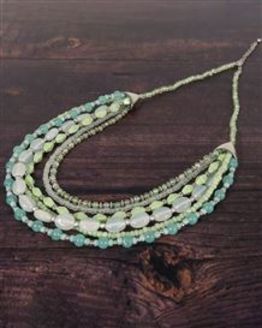 Delores Multi-stranded Beaded Ladies Necklace