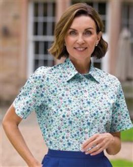 Barbara Short Sleeve Cotton Blouse