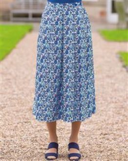 Geraldine Floral Soft Pleated Pure Cotton Skirt