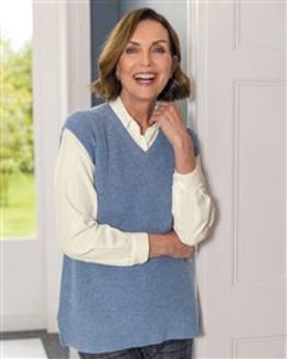 Ingrid V Neck Lambswool Tunic Slipover