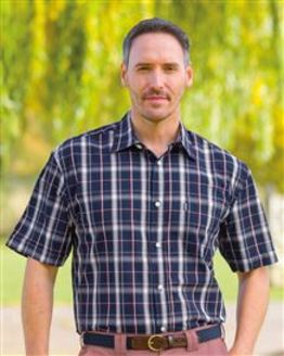 Preston Mens Short Sleeve Casual Check Shirt