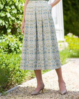 Molly Floral Pure Cotton Soft Pleated Skirt