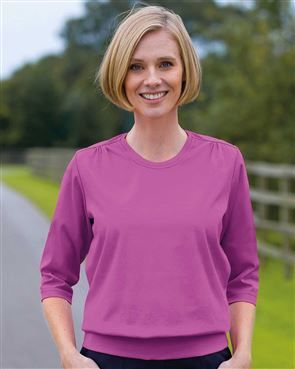 Plain Pure Cotton Blouson Top