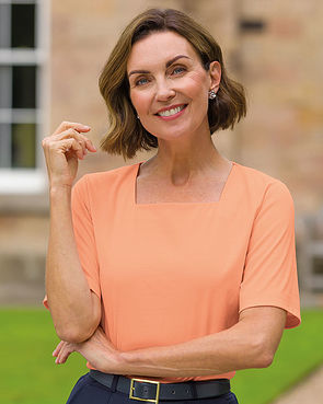 Silky Cotton Square Neck Top - Papaya