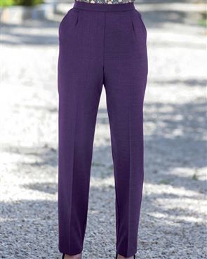 Sandown Pull On Purple Trousers