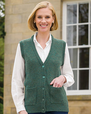 Womens Knitted Waistcoats Ladies Wool Waistcoats James Meade