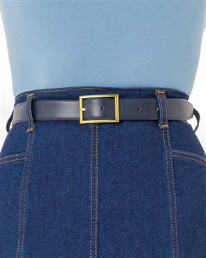 Leather Belt Navy