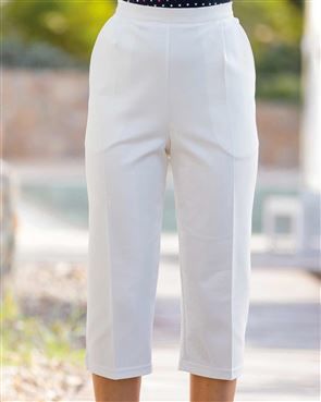 Easycare Cropped Pull On Trousers