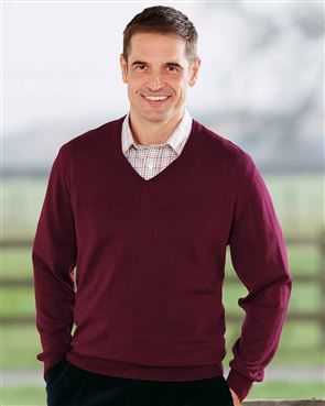 Merino V neck Sweater  Mens