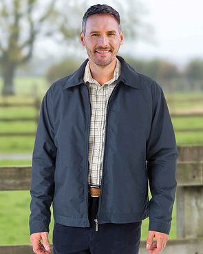 Birkdale Zip Up Mens Harrington Jacket - Navy