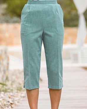 Polly Crop Trousers - Eucalyptus