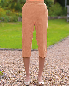 Polly Crop Trousers - Peach Melba