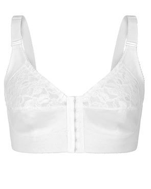 Front Fasten Bra White