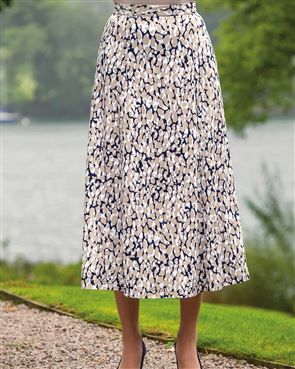 Marcella Patterned Pull On Cotton Skirt
