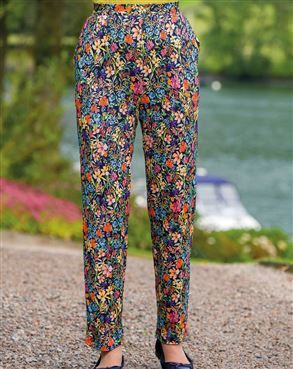 Crystal Ladies Super Soft Floral Trousers
