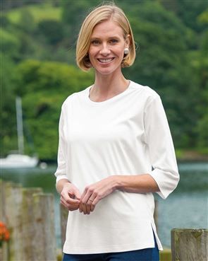 Roxanne Ruched Shoulder 3/4 sleeve Top