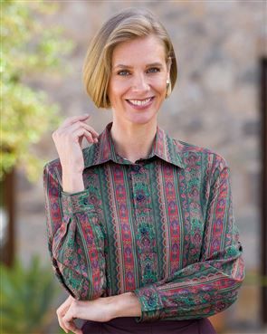 Bianca Striped Long Sleeve Cotton Blouse