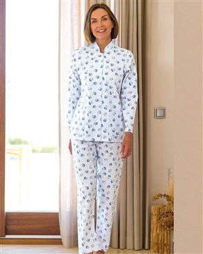 Celia Floral Long Sleeve Polycotton Pyjamas