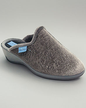 Lunar Sylvie Slip On Ladies Slipper - Grey