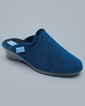 Lunar Sylvie Slip On Ladies Slipper - Navy