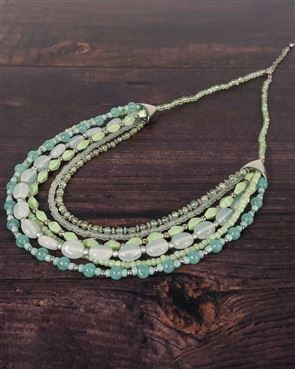 Delores Multi-stranded Beaded Ladies Necklace