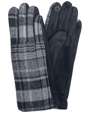 Ladies Tartan Check Print Gloves