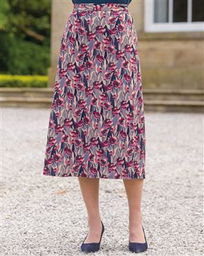 Octavia Floral Pull On Pure Cotton Skirt