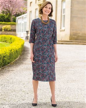 Remy Silky Cotton Pull On 3/4 Sleeve Dress