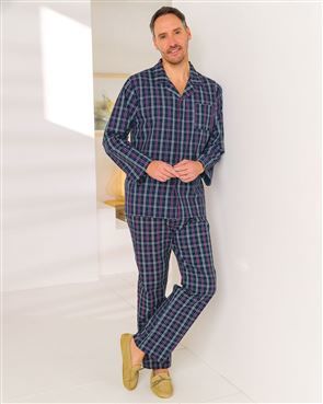 Slenderella Pure Cotton Checked Pyjamas