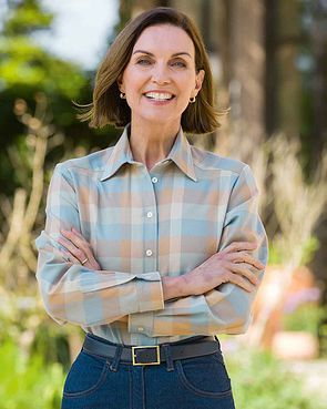 Aubrey Checked Pure Cotton Long Sleeve Blouse