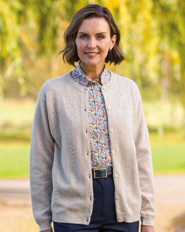 Lambswool Cable Cardigan
