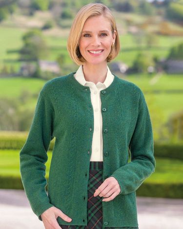 Lambswool Cable Cardigan