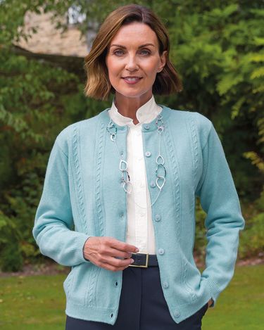 Lambswool Cable Cardigan