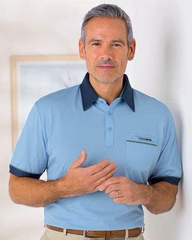 Gabicci Blue Mens Short Sleeve Polo Top