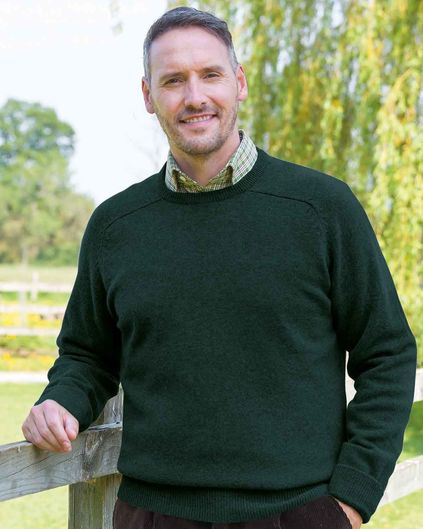 Lambswool Crew Neck Sweater Mens